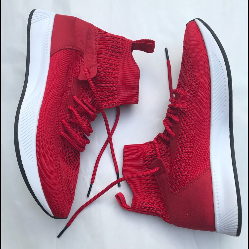 ZARA MAN RED MEN’S SNEAKERS - Picture 3 of 8